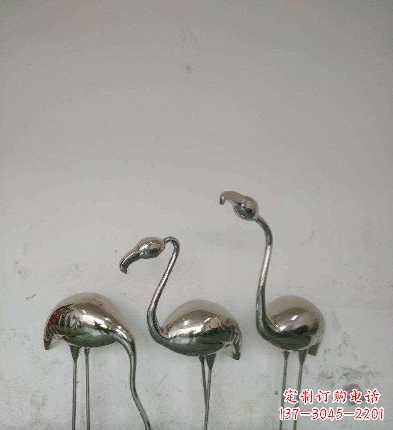 运城不锈钢火烈鸟公园动物雕塑