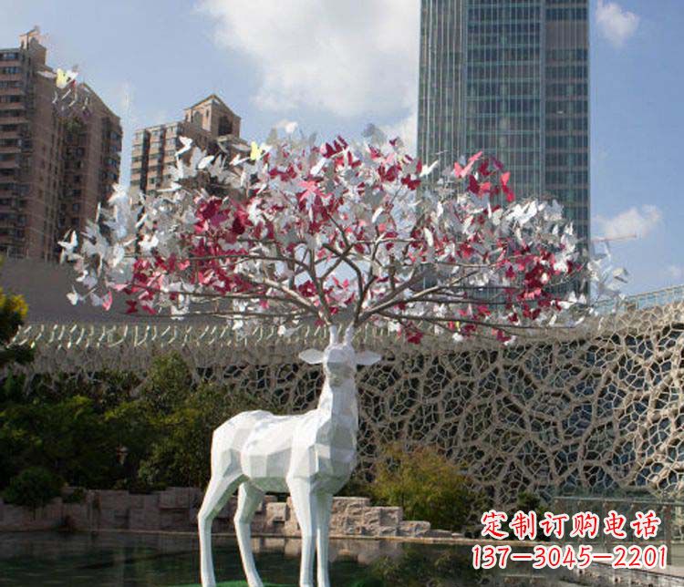 运城不锈钢梅花鹿雕塑艺术的精美结晶