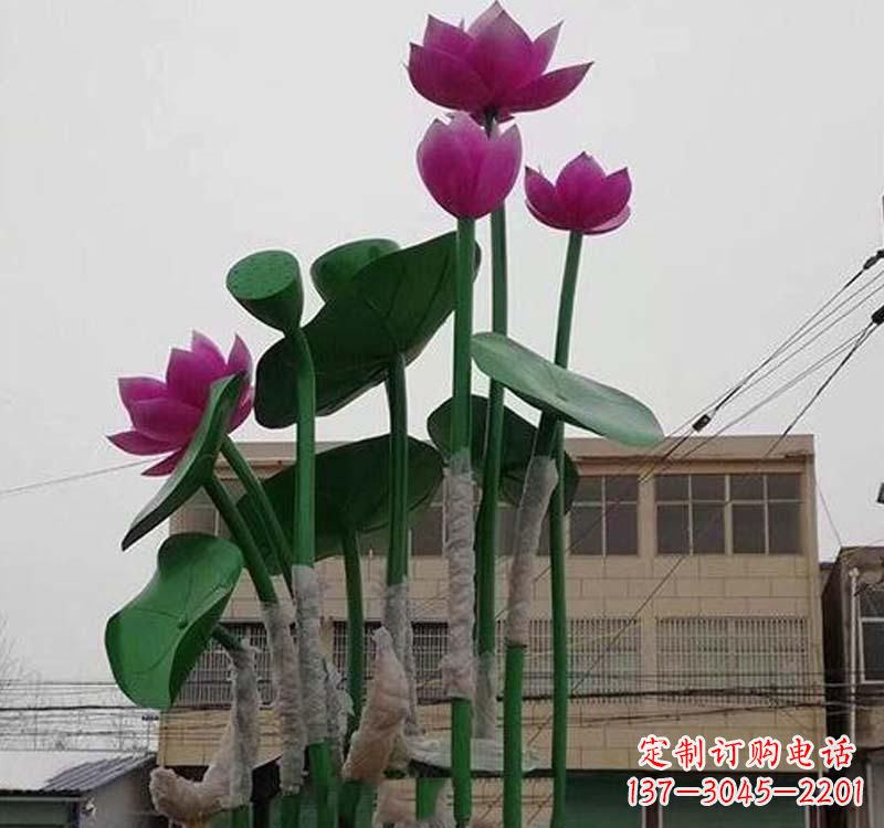 运城不锈钢景区荷花雕塑