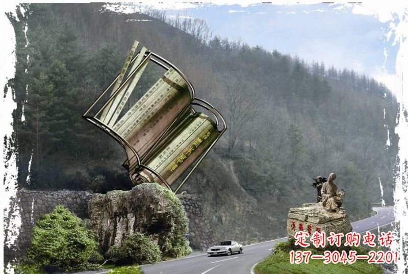 运城神农本草经竹简雕塑——传承中华文化精髓