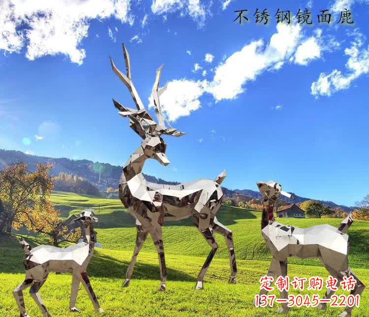 运城不锈钢镜面动物鹿