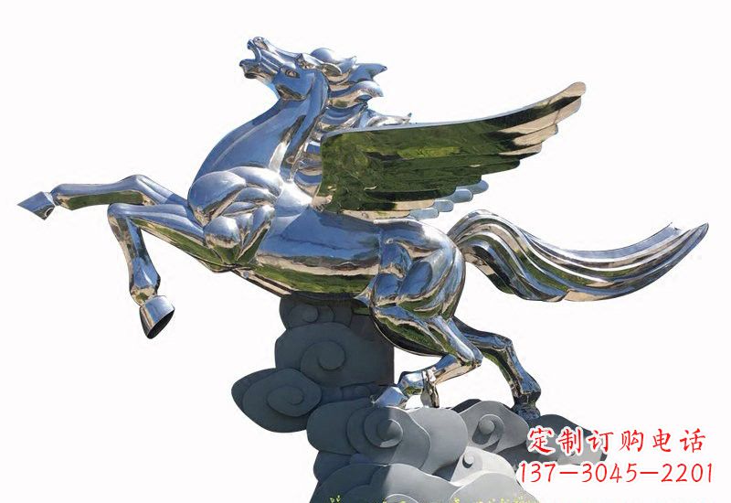 运城不锈钢镜面飞马雕塑