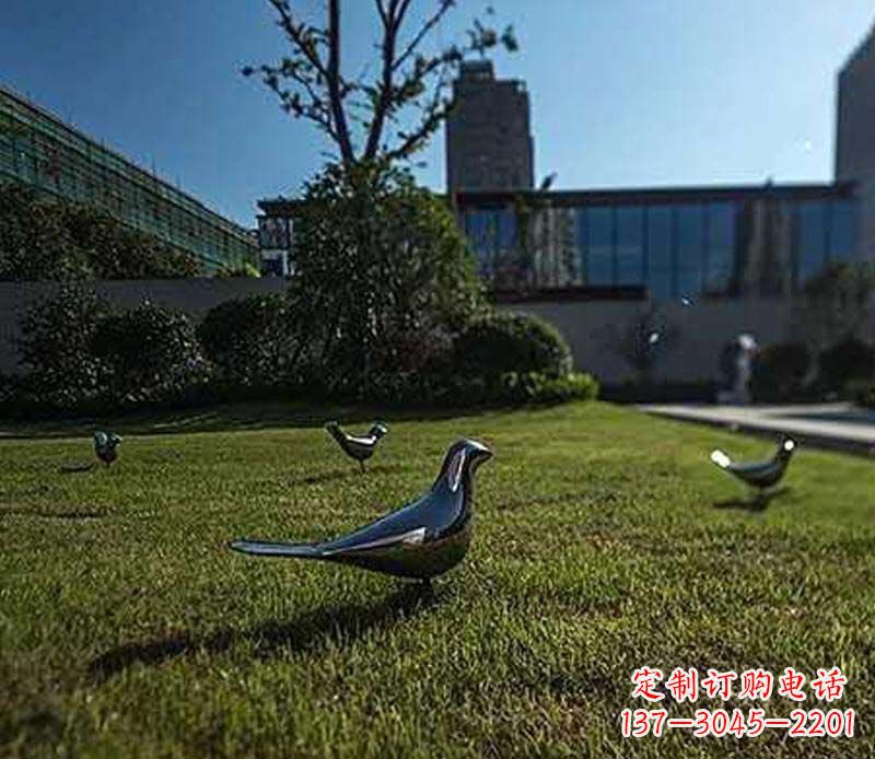 运城不锈钢镜面鸽子雕塑