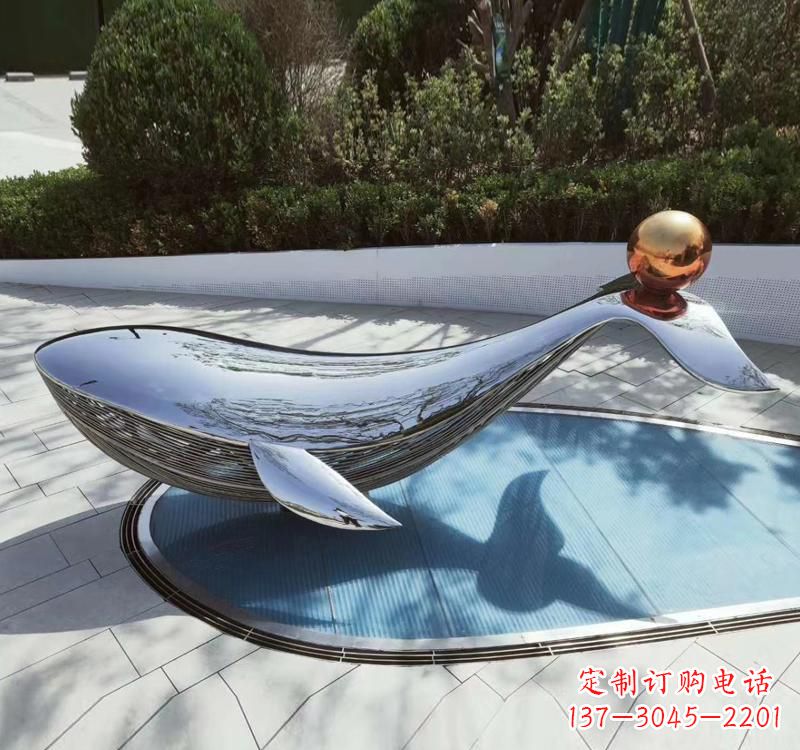 运城不锈钢镜面海豚雕塑