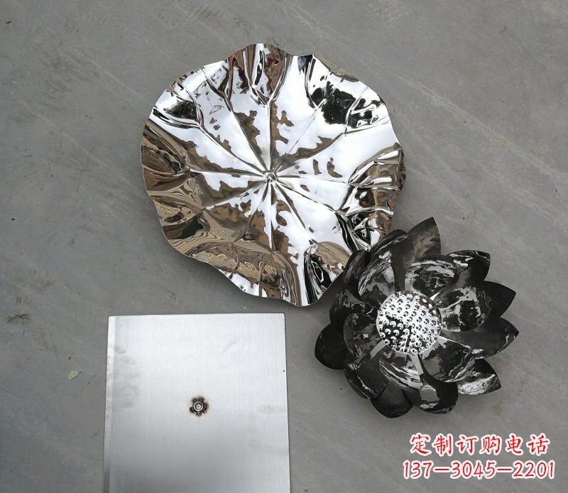 运城不锈钢荷叶公园景观雕塑
