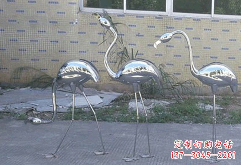 运城不锈钢镜面火烈鸟雕塑