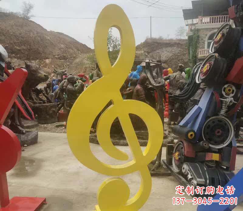 运城不锈钢烤漆音符雕塑