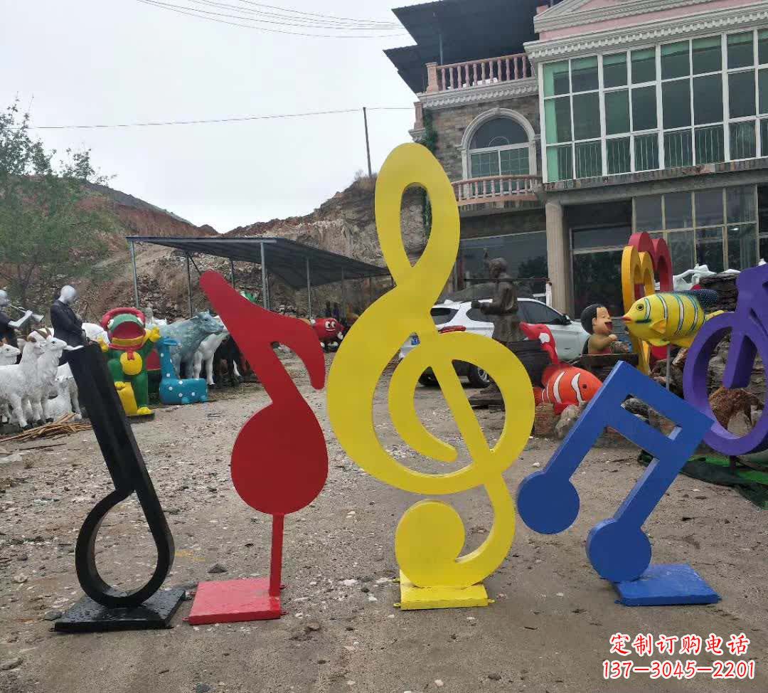 运城不锈钢烤漆音符雕塑1