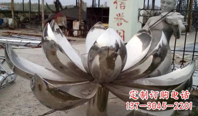 运城不锈钢莲花景观雕塑