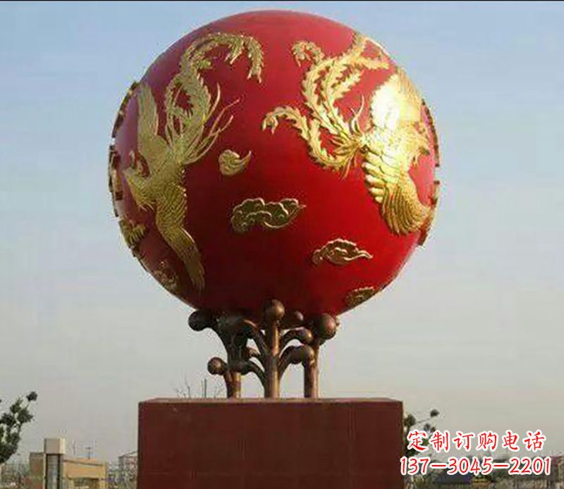运城不锈钢龙凤呈祥雕塑