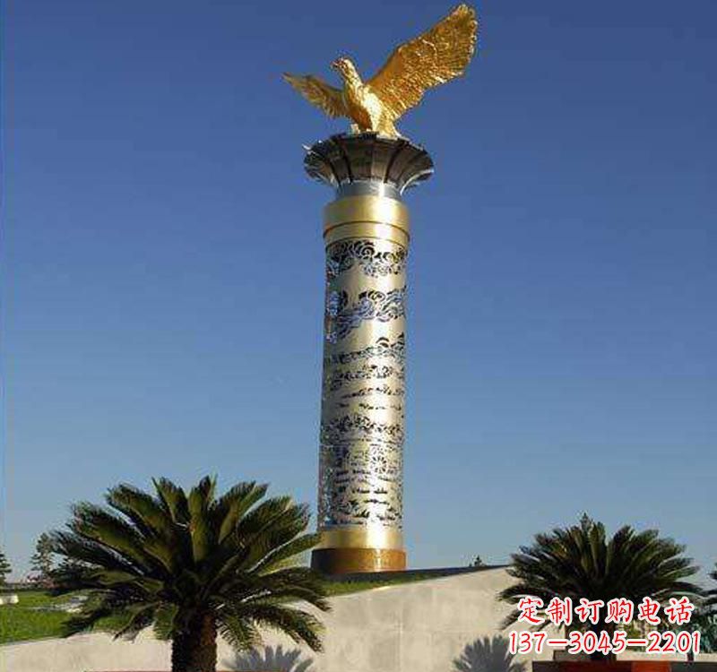 运城不锈钢龙柱雕塑2