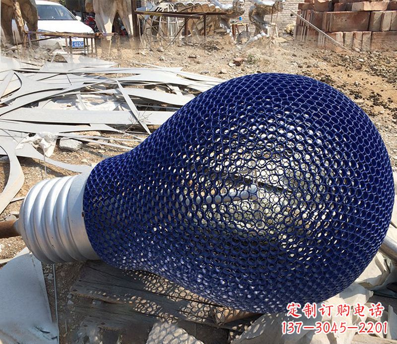 运城不锈钢镂空灯泡雕塑