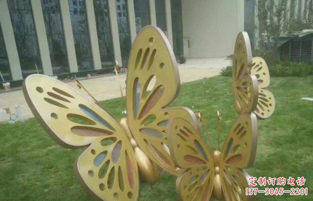 运城不锈钢镂空雕刻蝴蝶雕塑