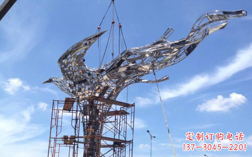 运城不锈钢镂空鸽子雕塑