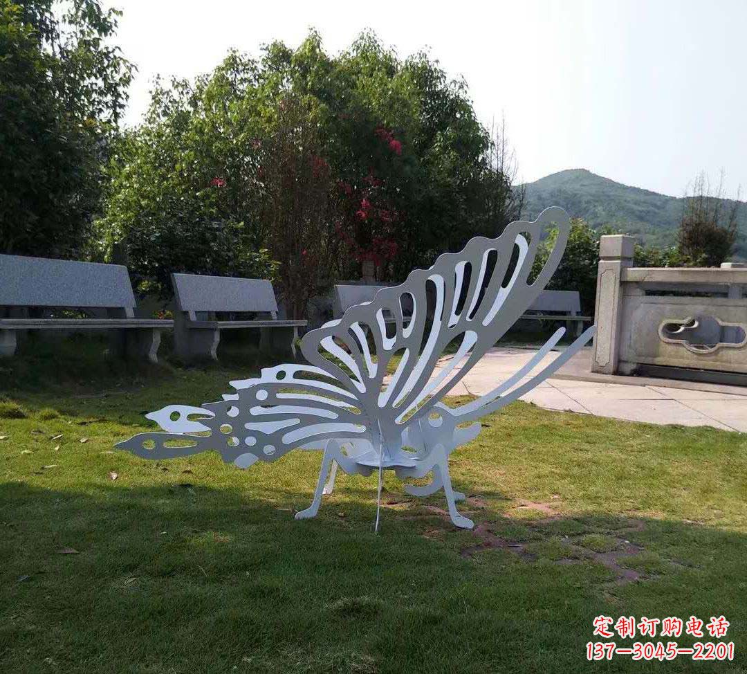 运城不锈钢镂空蝴蝶装饰雕塑