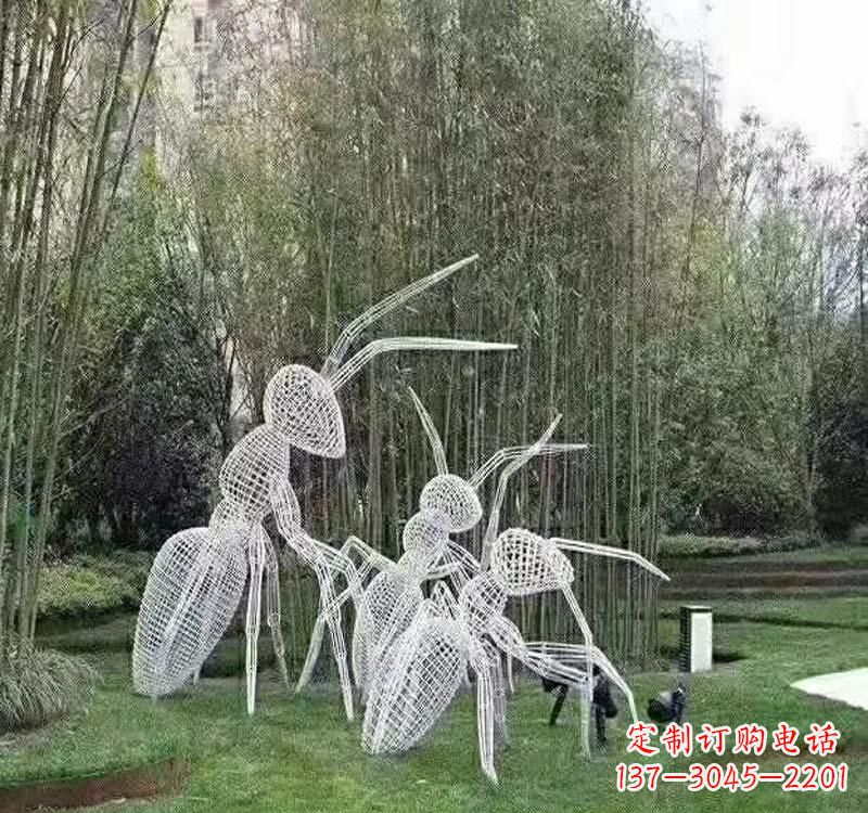 运城不锈钢镂空蚂蚁雕塑2