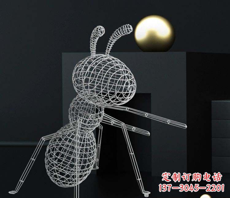 运城不锈钢镂空蚂蚁造型雕塑