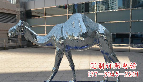 运城不锈钢骆驼动物雕塑