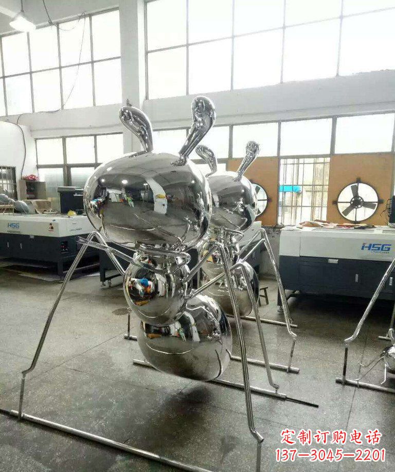 运城不锈钢蚂蚁步行街景观雕塑