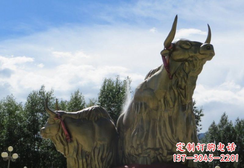 运城不锈钢牦牛雕塑