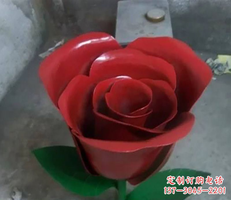 运城不锈钢玫瑰花雕塑
