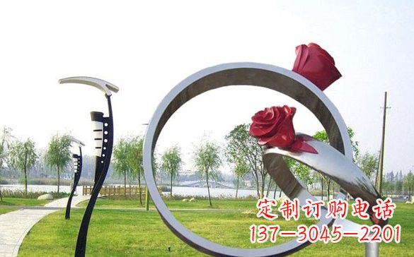 运城不锈钢玫瑰花戒指