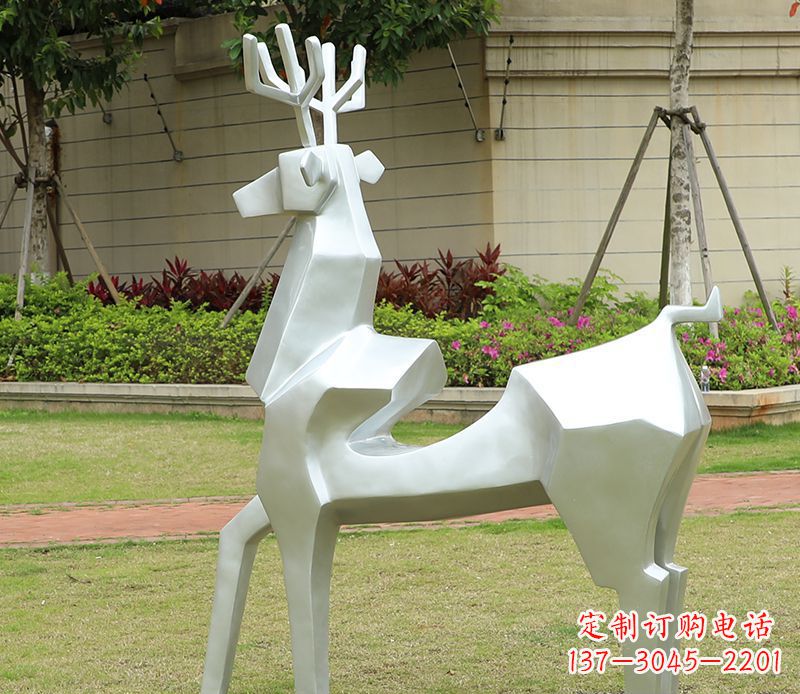 运城不锈钢美陈动物鹿