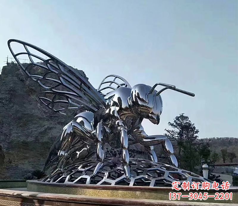运城不锈钢蜜蜂雕塑
