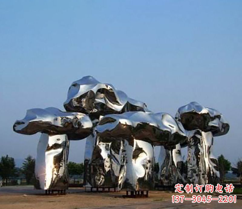 运城不锈钢蘑菇广场雕塑