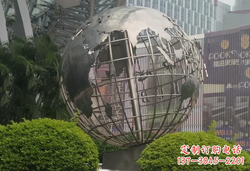 运城不锈钢企业地球仪雕塑