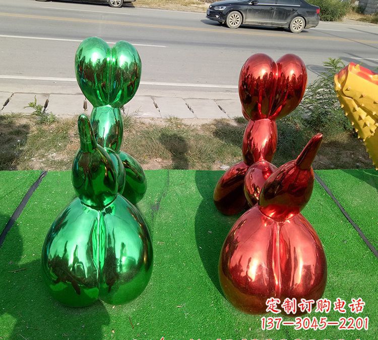 运城不锈钢气球狗雕塑