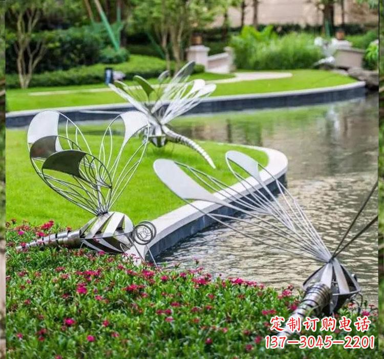 运城不锈钢蜻蜓动物雕塑