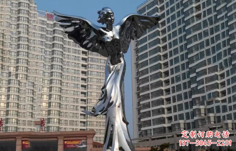 运城不锈钢天使雕塑传递着美丽与希望