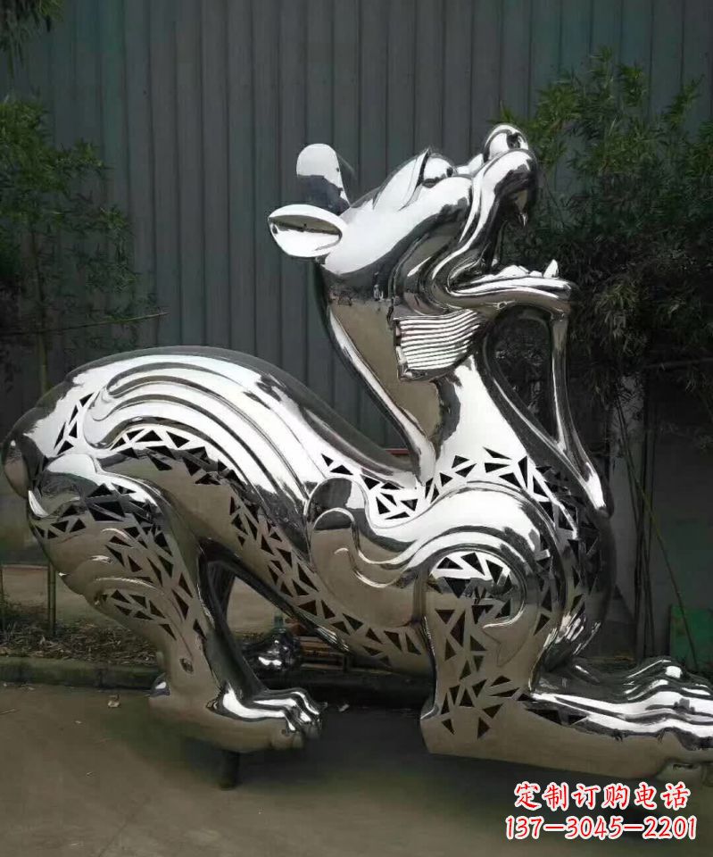 运城不锈钢神兽麒麟造型雕塑