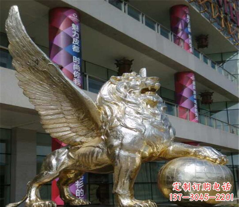 运城不锈钢狮子雕塑象征力量与美