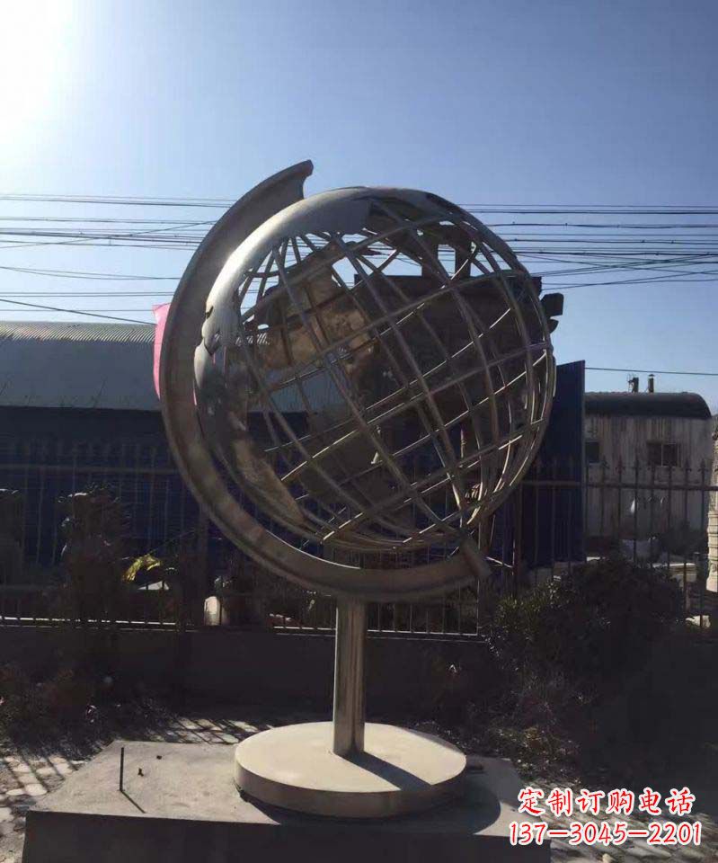 运城不锈钢室内景观地球仪雕塑