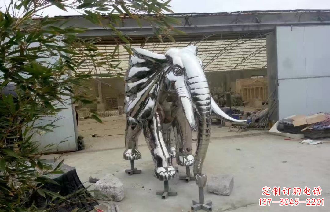 运城不锈钢售楼部装饰动物大象