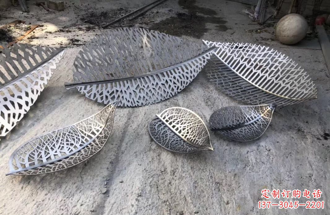 运城优雅的不锈钢树叶雕塑