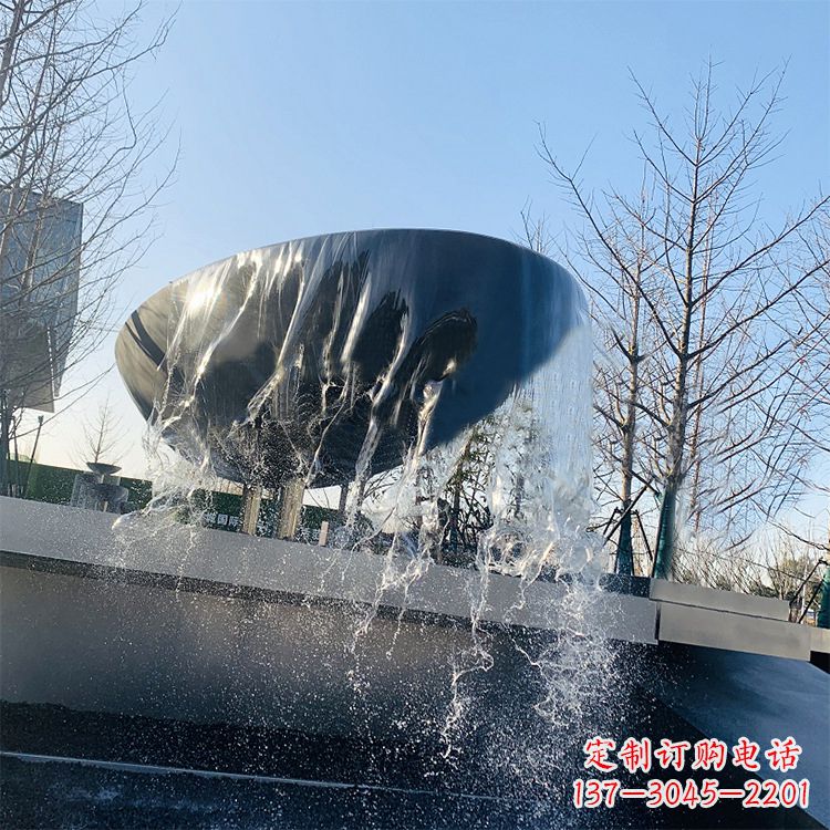 运城不锈钢水钵瀑布喷泉雕塑艺术与美感的完美结合