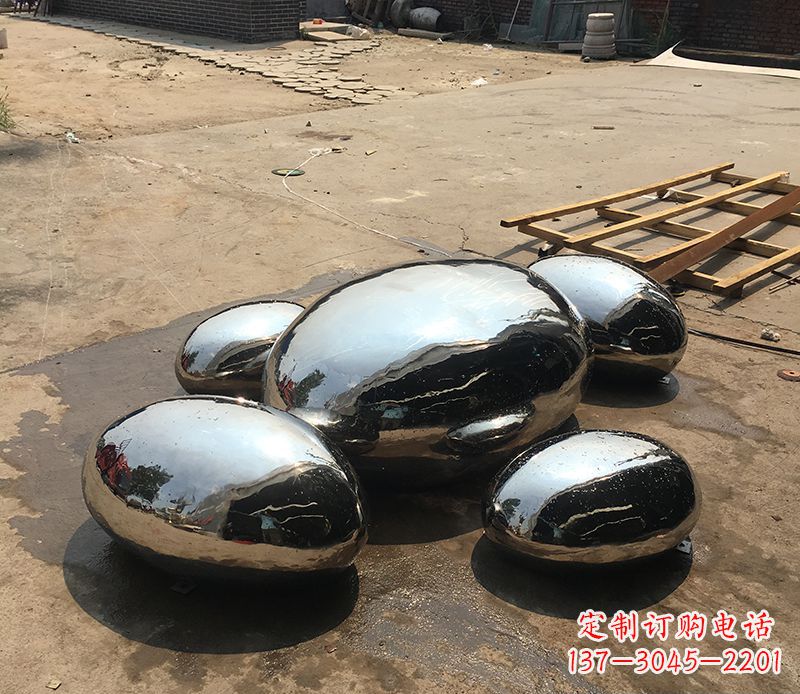 运城不锈钢水滴创造景观雕塑