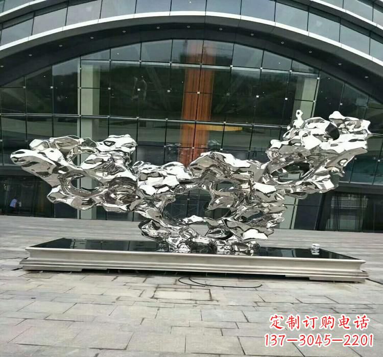 运城不锈钢太湖石抽象雕塑