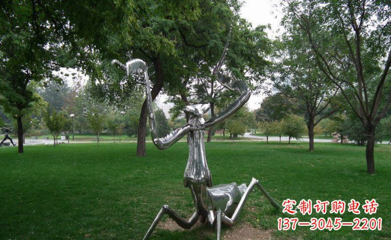 运城不锈钢螳螂动物雕塑