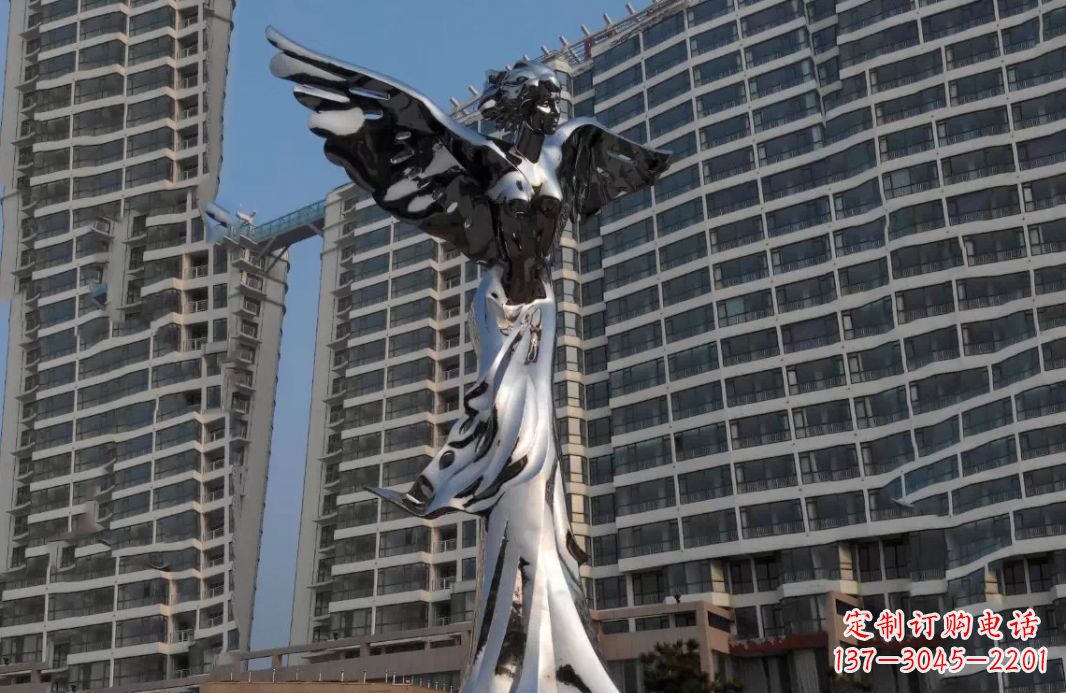 运城不锈钢天使城市景观雕塑