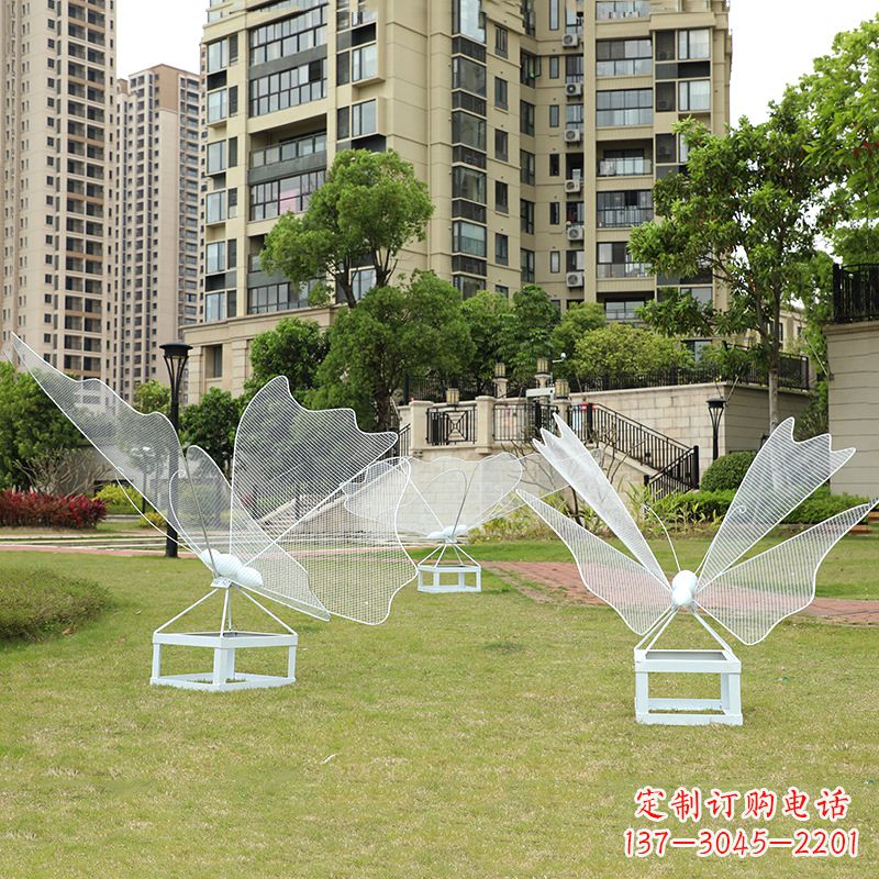 运城不锈钢铁艺网格蝴蝶雕塑