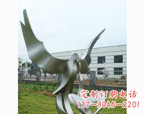 运城不锈钢喂食动物雕塑
