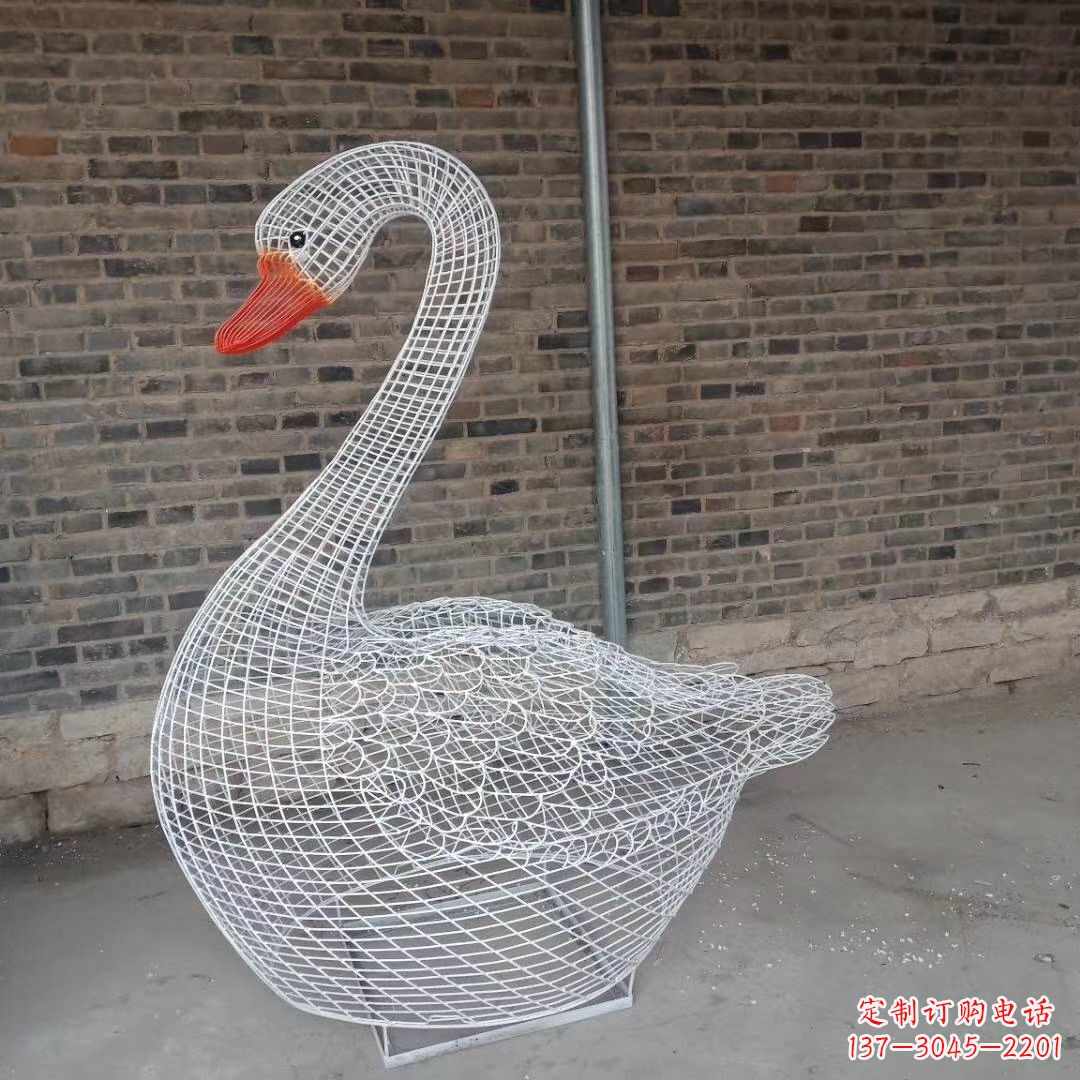 运城不锈钢卧姿款网格天鹅(未展翅)