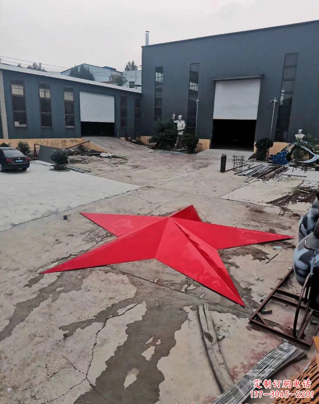 运城不锈钢五角星景观雕塑