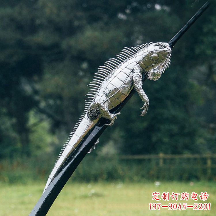 运城不锈钢蜥蜴雕塑摆件