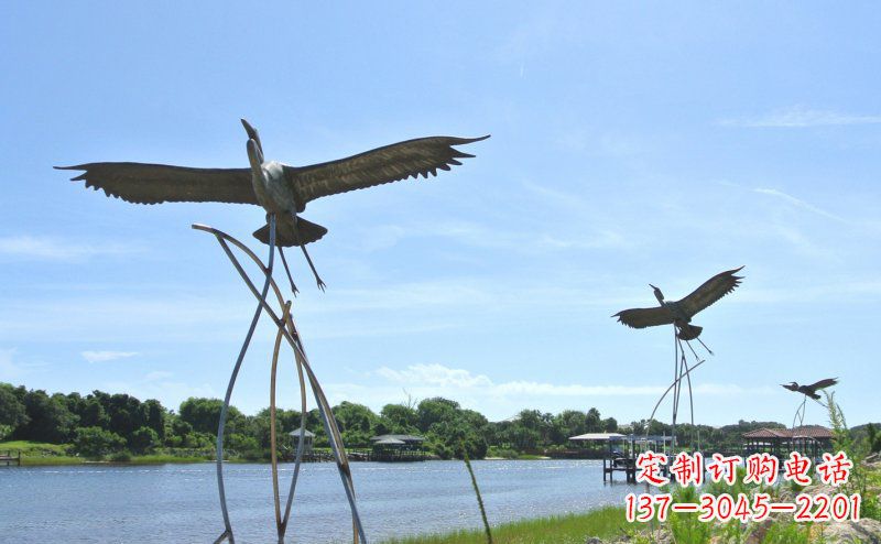 运城不锈钢仙鹤雕塑 (3)