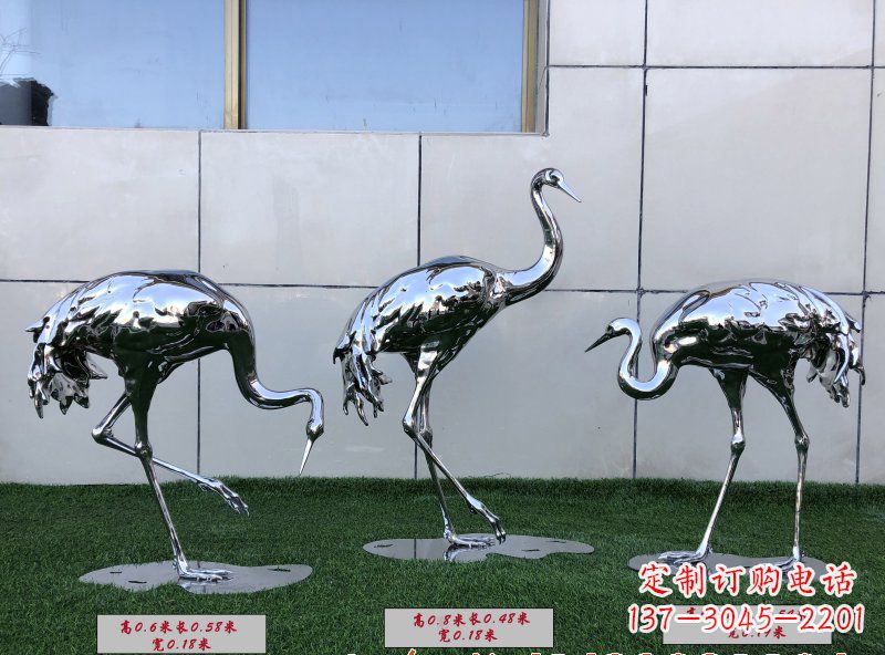 运城不锈钢仙鹤雕塑222